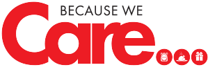 Because we care logo