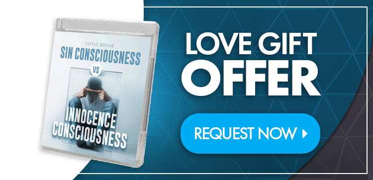 Display of Keys to Godly Living message with words “LOVE GIFT OFFER”