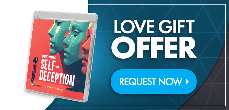 Display of Keys to Godly Living message with words “LOVE GIFT OFFER”