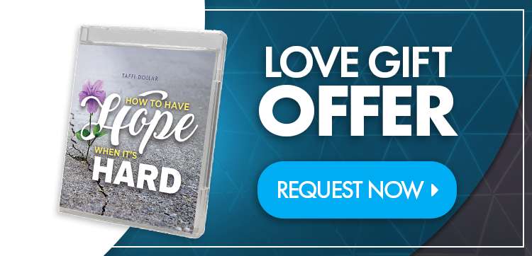 Display of Keys to Godly Living message with words “LOVE GIFT OFFER”