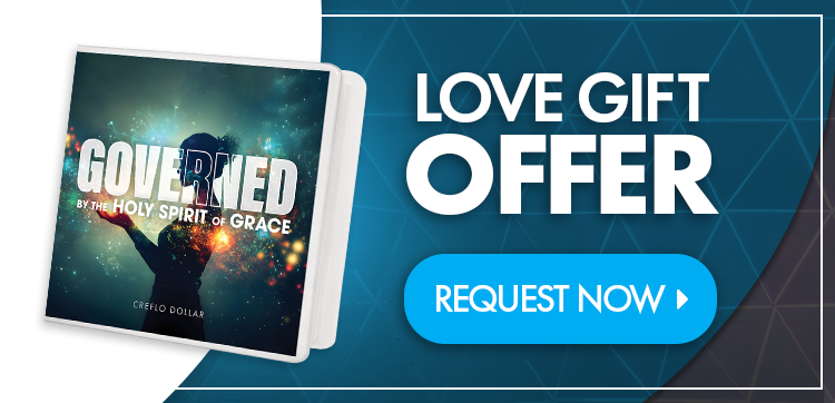 Display of Keys to Godly Living message with words “LOVE GIFT OFFER”